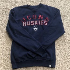 UCONN Huskies navy blue crew neck